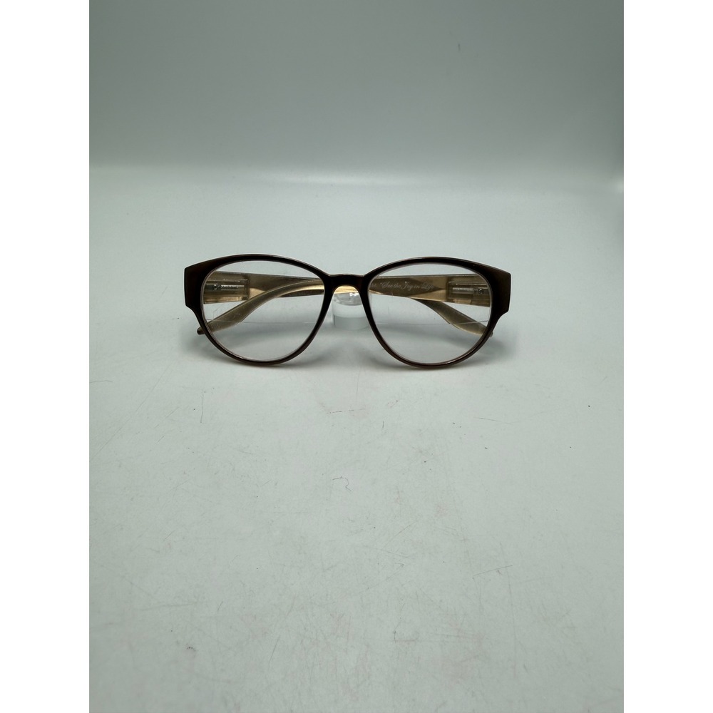JM Brown Gold Tone See the Joy in Life Reading Glasses Frames +2.00 Bifocal
